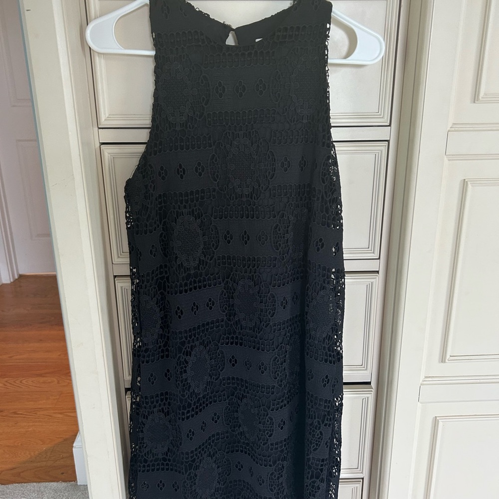 Miami Black Sleeveless Halter Sheath Dress